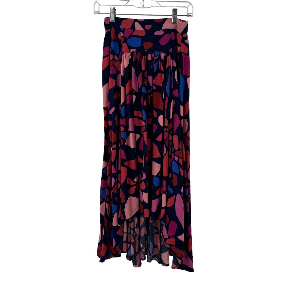 Mister Zimi Navy Keleidoscope Hi low Skirt